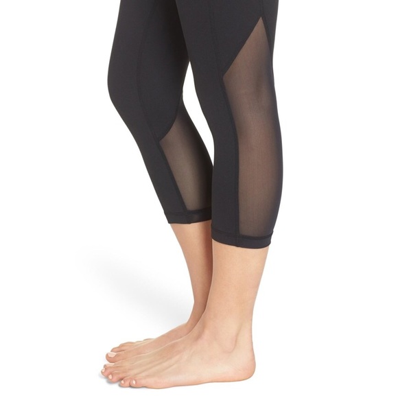 🌑🆕 Zella ღ High Waist Crop Mesh Leggings ღ Black - Picture 4 of 6